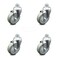 Service Caster 4 Inch Thermoplastic Wheel with 3/4 Inch NPT Pipe Thread Stem Swivel Caster, 4PK SCC-PS20S414-TPRB-34NPT-4 - alternate 1